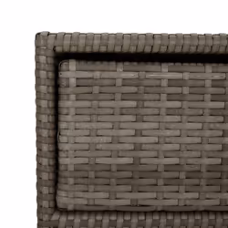 vidaXL Garden Storage Cabinet Outdoor Storage Box Cupboard Grey Poly Rattan - Additional view 10