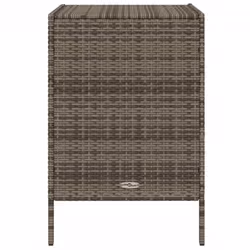 vidaXL Garden Storage Cabinet Outdoor Storage Box Cupboard Grey Poly Rattan - Additional view 7