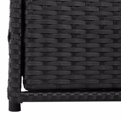 vidaXL Garden Storage Cabinet Outdoor Storage Box Cupboard Black Poly Rattan - Additional view 9
