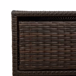 vidaXL Garden Storage Cabinet Outdoor Storage Box Cupboard Brown Poly Rattan - Additional view 10
