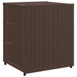 vidaXL Garden Storage Cabinet Outdoor Storage Box Cupboard Brown Poly Rattan - Additional view 8