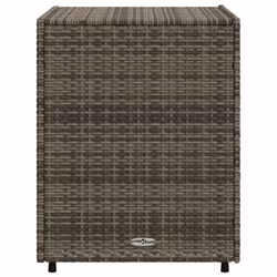 vidaXL Garden Storage Cabinet Outdoor Storage Box Cupboard Grey Poly Rattan - Additional view 7