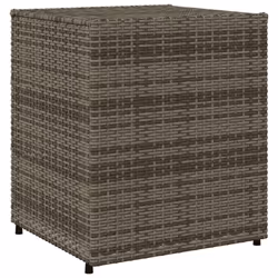 vidaXL Garden Storage Cabinet Outdoor Storage Box Cupboard Grey Poly Rattan - Additional view 8