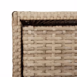 vidaXL Garden Storage Cabinet Outdoor Storage Box Cupboard Beige Poly Rattan - Additional view 10