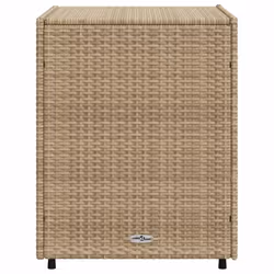 vidaXL Garden Storage Cabinet Outdoor Storage Box Cupboard Beige Poly Rattan - Additional view 7