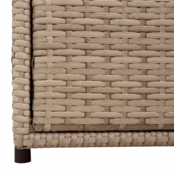 vidaXL Garden Storage Cabinet Outdoor Storage Box Cupboard Beige Poly Rattan - Additional view 9