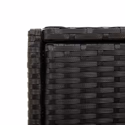 vidaXL Garden Storage Cabinet Outdoor Storage Box Cupboard Black Poly Rattan - Additional view 10