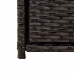 vidaXL Garden Storage Cabinet Outdoor Storage Box Cupboard Black Poly Rattan - Additional view 9