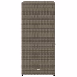 vidaXL Garden Storage Cabinet Outdoor Storage Box Cupboard Grey Poly Rattan - Additional view 7