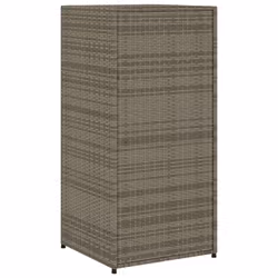 vidaXL Garden Storage Cabinet Outdoor Storage Box Cupboard Grey Poly Rattan - Additional view 8