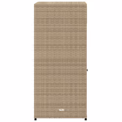 vidaXL Garden Storage Cabinet Outdoor Storage Box Cupboard Beige Poly Rattan - Additional view 7