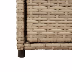 vidaXL Garden Storage Cabinet Outdoor Storage Box Cupboard Beige Poly Rattan - Additional view 9