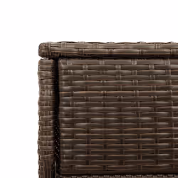 vidaXL Garden Storage Cabinet Outdoor Storage Box Cupboard Beige Poly Rattan - brown - Additional view 10