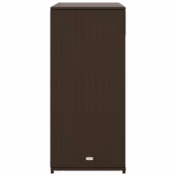vidaXL Garden Storage Cabinet Outdoor Storage Box Cupboard Beige Poly Rattan - brown - Additional view 7