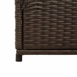 vidaXL Garden Storage Cabinet Outdoor Storage Box Cupboard Beige Poly Rattan - brown - Additional view 9