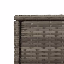 vidaXL Garden Storage Cabinet Outdoor Storage Box Cupboard Grey Poly Rattan - Additional view 10