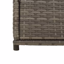 vidaXL Garden Storage Cabinet Outdoor Storage Box Cupboard Grey Poly Rattan - Additional view 9