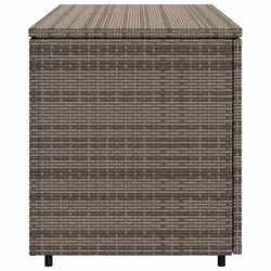 vidaXL Garden Storage Cabinet Outdoor Storage Box Cupboard Grey Poly Rattan - Additional view 6