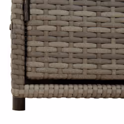 vidaXL Garden Storage Cabinet Outdoor Storage Box Cupboard Grey Poly Rattan - Additional view 8