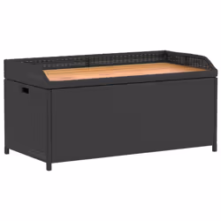 VidaXL 365949, Brown, Black, Rattan, Steel, Acacia wood, 110 kg, Adults & Children, 1000 mm, 500 mm