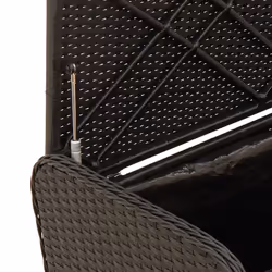 vidaXL Storage Bench with Cushion Outdoor Bench Patio Storage Box Poly Rattan - black, 115 x 51 x 52 cm - Additional view 7