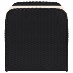 vidaXL Storage Bench with Cushion Outdoor Bench Patio Storage Box Poly Rattan - black, 80 x 51 x 52 cm - Additional view 4