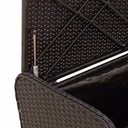 vidaXL Storage Bench with Cushion Outdoor Bench Patio Storage Box Poly Rattan - black, 80 x 51 x 52 cm - Additional view 7