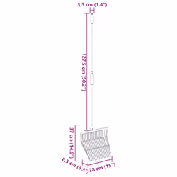 vidaXL Pitchfork with 14 Tines Gardening Pitch Fork Manure Fork Black Steel