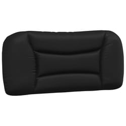 vidaXL Headboard Cushion Bed Cushion Pillow Back Headboard Black Faux Leather - 90 cm