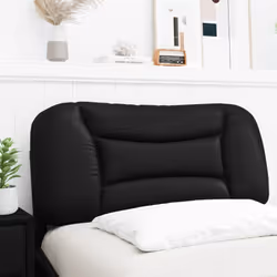 vidaXL Headboard Cushion Bed Cushion Pillow Back Headboard Black Faux Leather - 90 cm