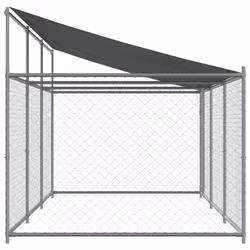 vidaXL Dog Cage Dog Kennel Outdoor Dog Crate Pet House Grey Galvanised Steel - 1 door, 6 x 2 x 2 m - Additional view 4