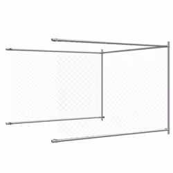 vidaXL Dog Cage with Door Grey Dog Kennel Outdoor Dog Crate Galvanised Steel - 1 door, 4 x 2 x 1.5 m - Additional view 7
