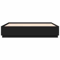 vidaXL Bed Frame with LED Lights Bed Base Black 200x200 cm Engineered Wood - Additional view 5