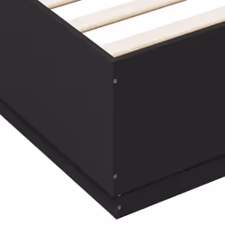 vidaXL Bed Frame with LED Lights Black 150x200 cm King Size Engineered Wood - Additional view 8