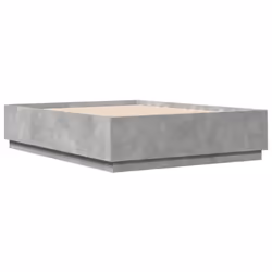 vidaXL Bed Frame with LED Lights Concrete Grey 120x200 cm Engineered Wood