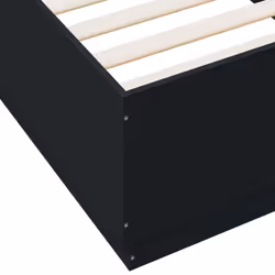 vidaXL Bed Frame with LED Lights Bed Base Black 100x200 cm Engineered Wood - Additional view 8