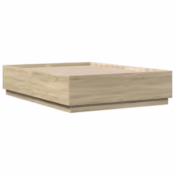 vidaXL Bed Frame with LED Lights Bed Sonoma Oak 140x190 cm Engineered Wood - Additional view 7
