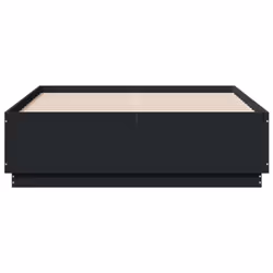 vidaXL Bed Frame with LED Lights Black 120x190 cm Small Double Engineered Wood - Additional view 5