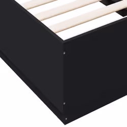 vidaXL Bed Frame with LED Lights Bed Base Mattress Foundation Engineered Wood - black, 90 x 190 cm - Additional view 8