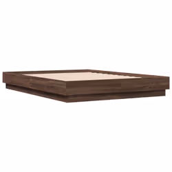 vidaXL Bed Frame Home Bed Base Bedstead Brown Oak 140x190 cm Engineered Wood