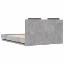 vidaXL Bed Frame & Headboard Concrete Grey 135x190 cm Double Engineered Wood - Additional view 5