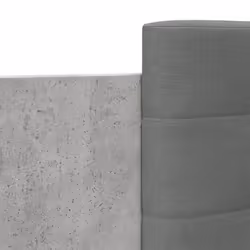 vidaXL Bed Frame & Headboard Concrete Grey 135x190 cm Double Engineered Wood - Additional view 6