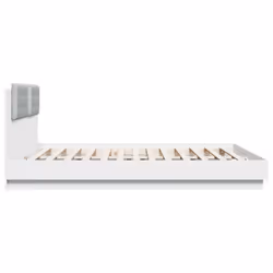 vidaXL Bed Frame with Headboard and LED Lights White 180x200 cm Super King - Additional view 4