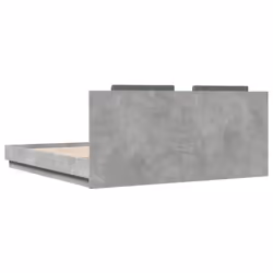 vidaXL Bed Frame with Headboard and LED Lights Bed Concrete Grey 160x200 cm - Additional view 7