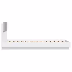 vidaXL Bed Frame with Headboard and LED Lights Home Bed Base White 90x200 cm - Additional view 6