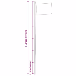 vidaXL Flag With Brass Grommets Durable Garden Events Windsock National Flag - 6.23 m - Additional view 3