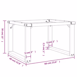 vidaXL Coffee Table Legs O-Frame Desk Legs Metal Furniture Legs Cast Iron
