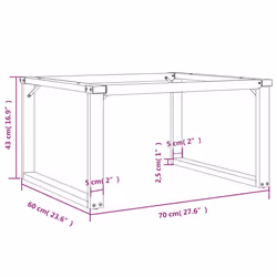vidaXL Coffee Table Legs O-Frame Desk Legs Metal Furniture Legs Cast Iron - Additional view 8