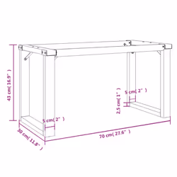 vidaXL Coffee Table Legs O-Frame Desk Legs DIY Metal Furniture Legs Steel - Additional view 8
