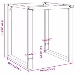vidaXL Dining Table Legs O-Frame Desk Legs Metal Furniture Legs Cast Iron - Additional view 8